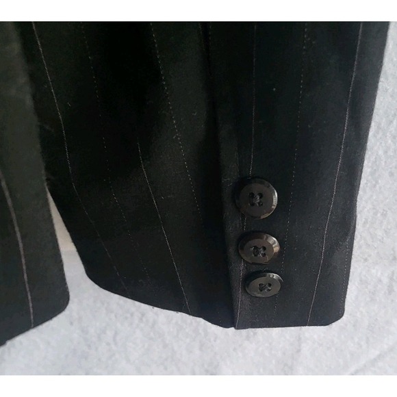 rafaella black pinstripe blazer jacket size 12 light pink stripe - Picture 4 of 5